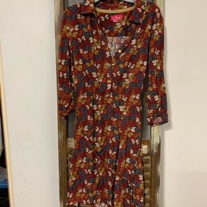 Ness shirt dress with butterfly pattern